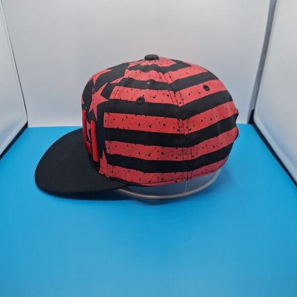 California Republic Cali Logo Hat Snap Back Embroidered Black Red Cotton - Picture 3 of 7